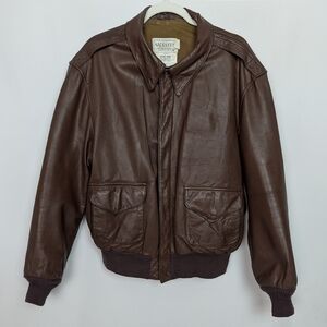 A-2 Jacket Leather Flight Bomber Cooper Aviator